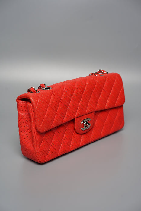 Chanel East West Flap in Red