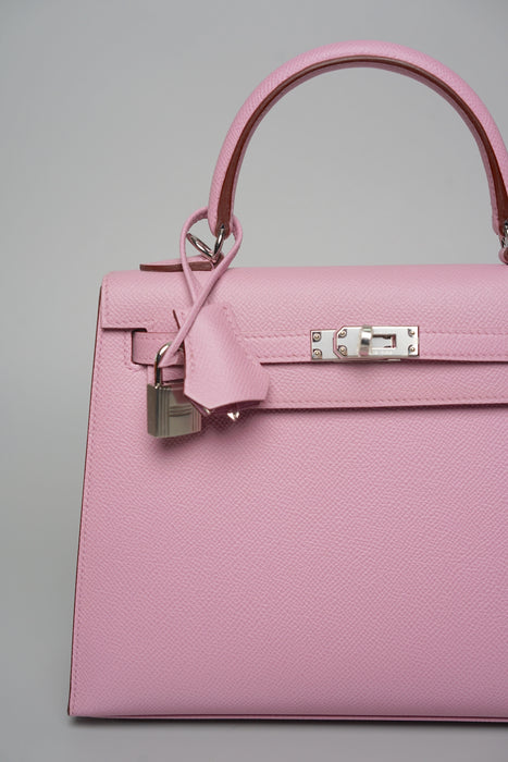 Hermes Kelly 25 in Mauve Sylvestre Epsom Phw (Brand New)