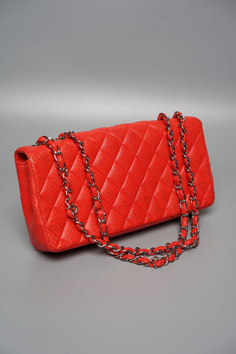 Chanel East West Flap in Red