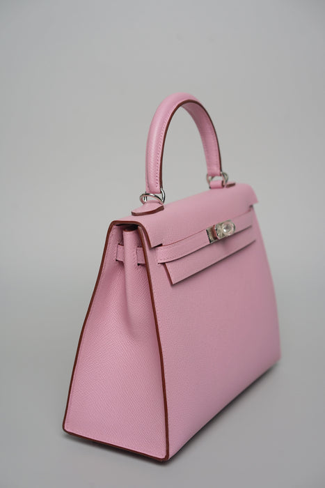 Hermes Kelly 25 in Mauve Sylvestre Epsom Phw (Brand New)