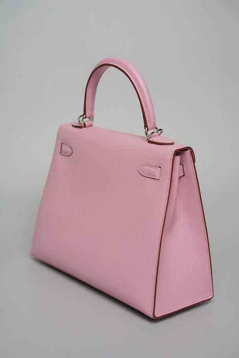 Hermes Kelly 25 in Mauve Sylvestre Epsom Phw (Brand New)