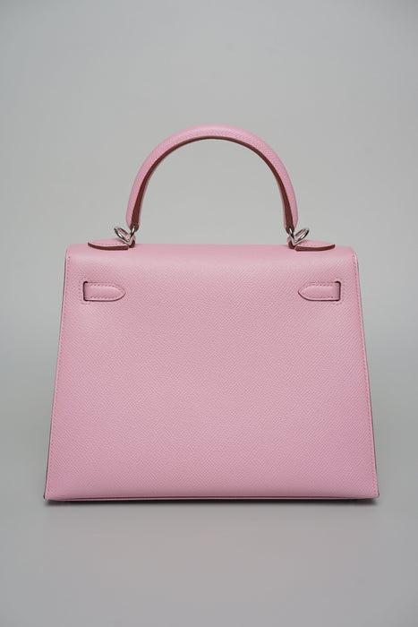 Hermes Kelly 25 in Mauve Sylvestre Epsom Phw (Brand New)