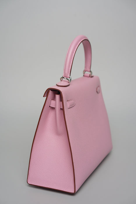 Hermes Kelly 25 in Mauve Sylvestre Epsom Phw (Brand New)