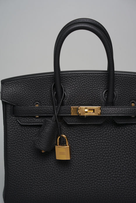 Hermes Birkin 25 in Noir Togo Ghw (Brand New)