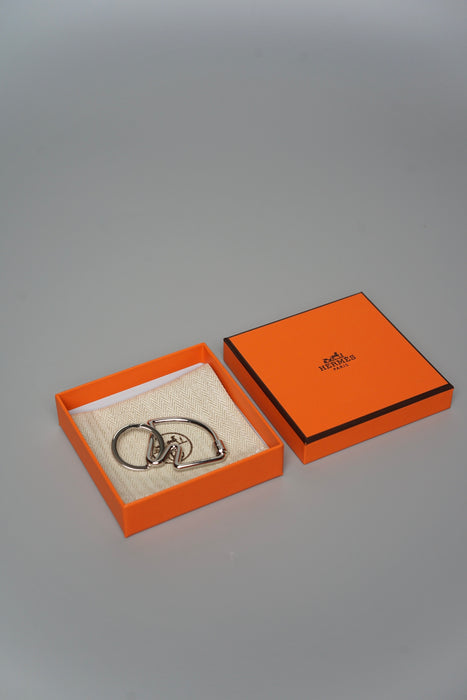 ⁠Hermes Cheval Key Ring in Silver (Brand New)