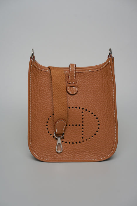 Hermes Mini Evelyne Short in Gold Phw (Brand New)