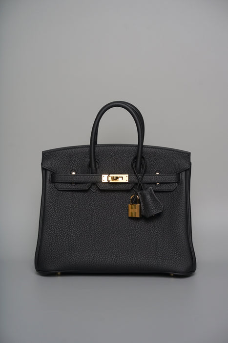 Hermes Birkin 25 in Noir Togo Ghw (Brand New)