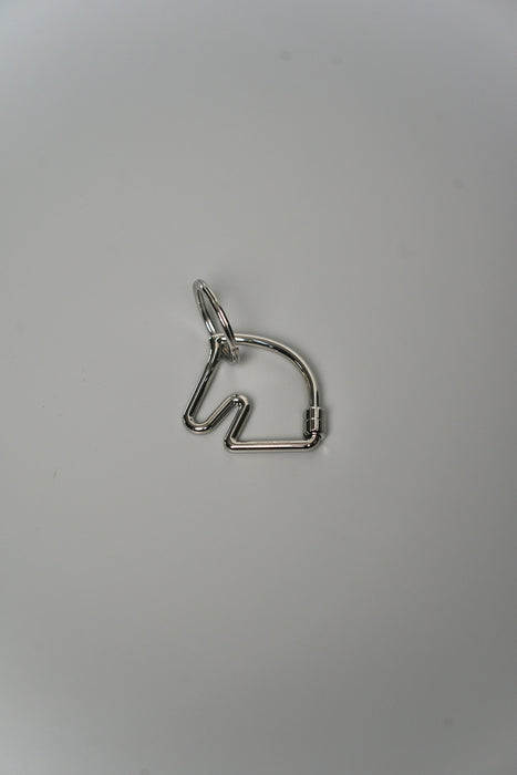 ⁠Hermes Cheval Key Ring in Silver (Brand New)