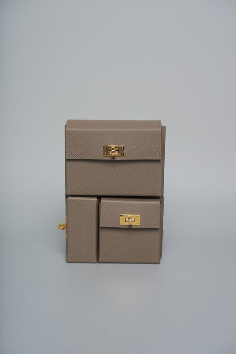 Hermes Kelly Multi Pocket Epsom in Etoupe Ghw (Brand New)