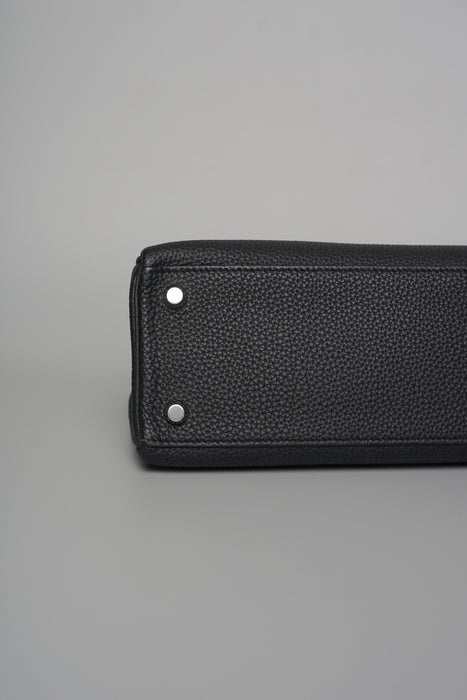 Hermes Kelly 25 in Black Togo Phw