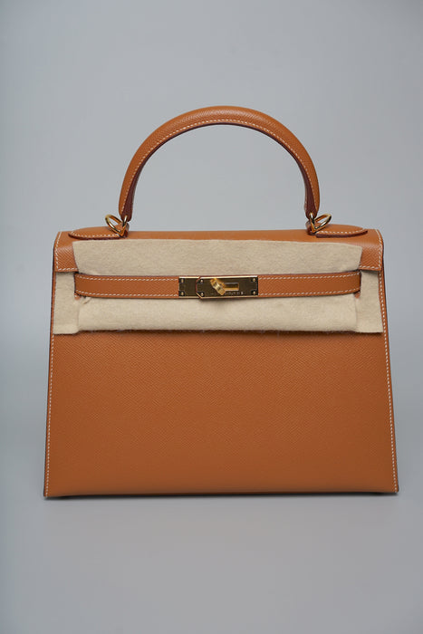 Hermes Kelly 28 in Gold Epsom Ghw