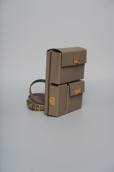 Hermes Kelly Multi Pocket Epsom in Etoupe Ghw (Brand New)