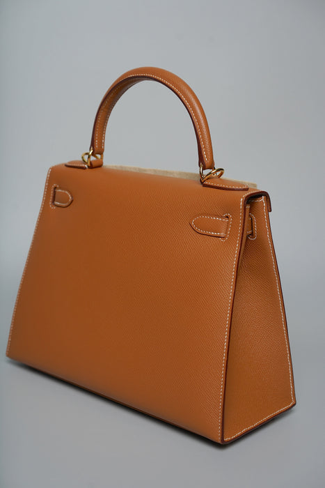 Hermes Kelly 28 in Gold Epsom Ghw