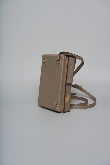 Hermes Kelly Multi Pocket Epsom in Etoupe Ghw (Brand New)