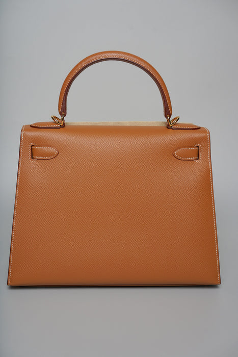Hermes Kelly 28 in Gold Epsom Ghw