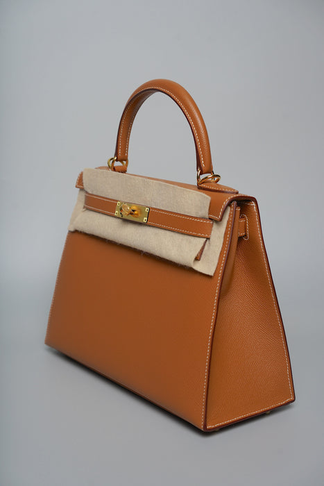 Hermes Kelly 28 in Gold Epsom Ghw