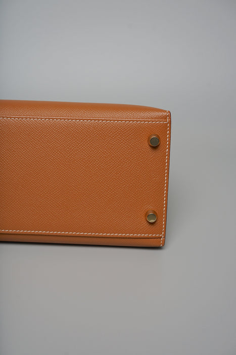 Hermes Kelly 28 in Gold Epsom Ghw