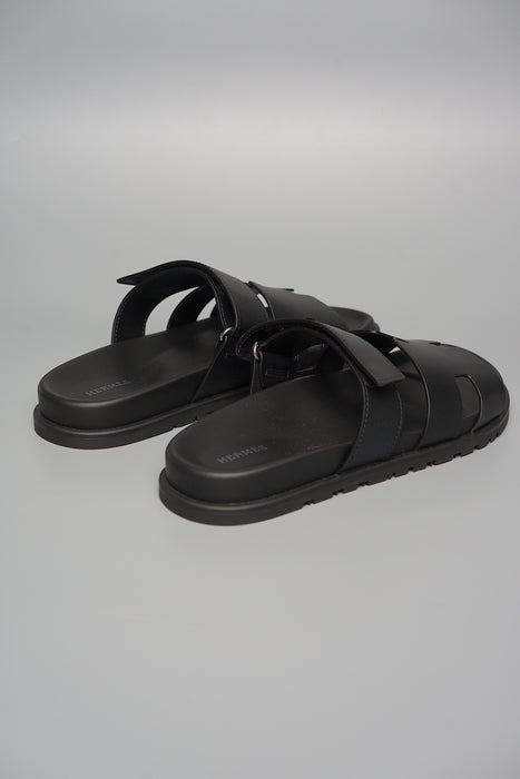 Hermes Chypre Sandals in Black Size 42 (Brand New)