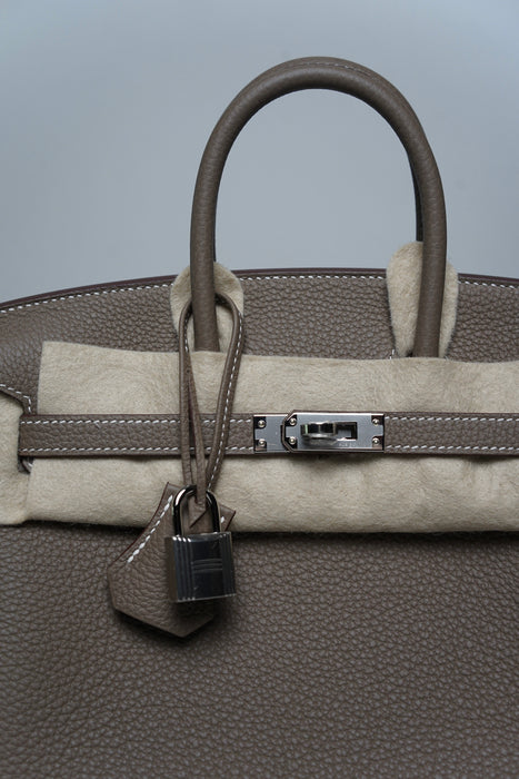Hermes Birkin 25 Etoupe Togo Phw (Brand New)