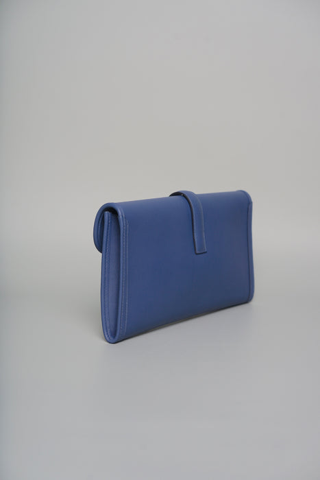 Hermes Jige Elan 29 Clutch in Blue Swift (Brand New)