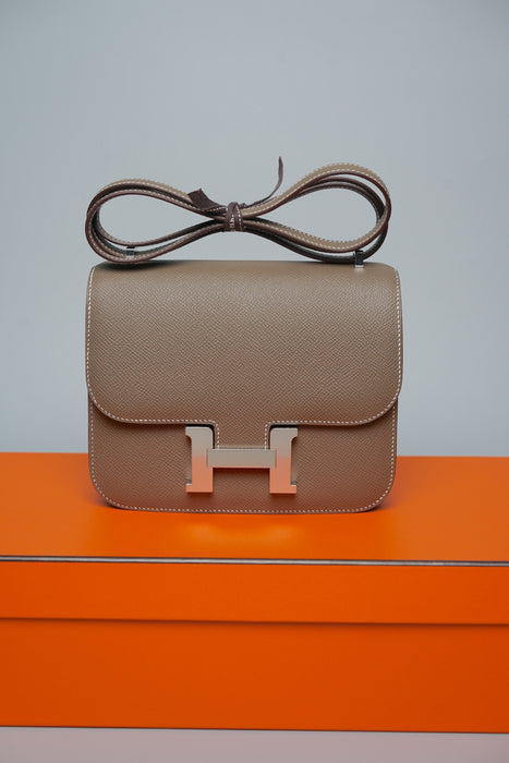 Hermes Constance 18 in Etoupe Epsom Phw (Brand New)