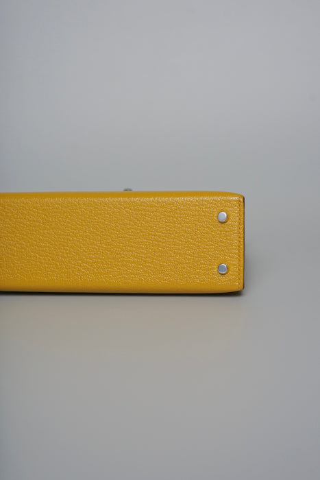 Hermes Kelly 20 in Jaune Ambre Verso Gold Phw