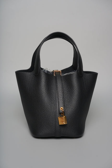 Hermes Picotin 18 in Noir Ghw (Brand New)