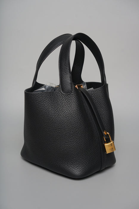 Hermes Picotin 18 in Noir Ghw (Brand New)
