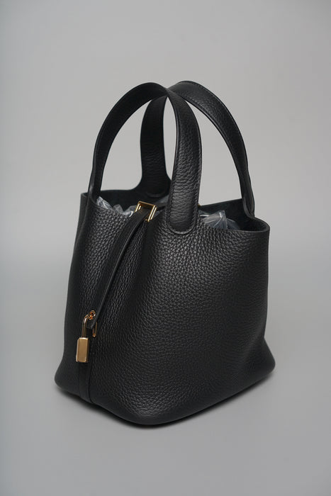 Hermes Picotin 18 in Noir Ghw (Brand New)