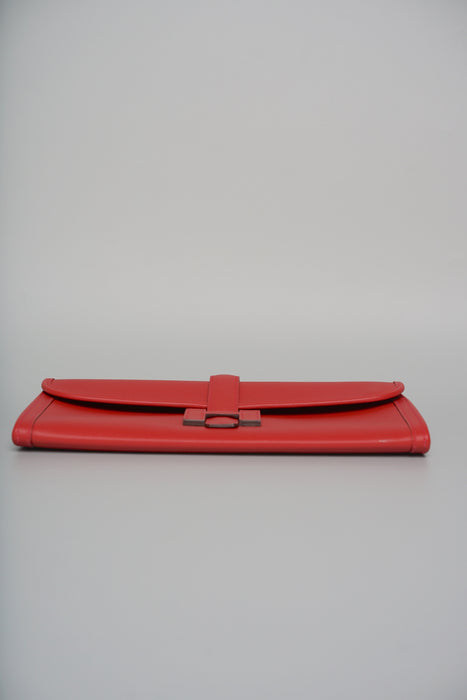 Hermes Jige Elan 29 Clutch in Rouge Cassaque Epsom (Brand New)