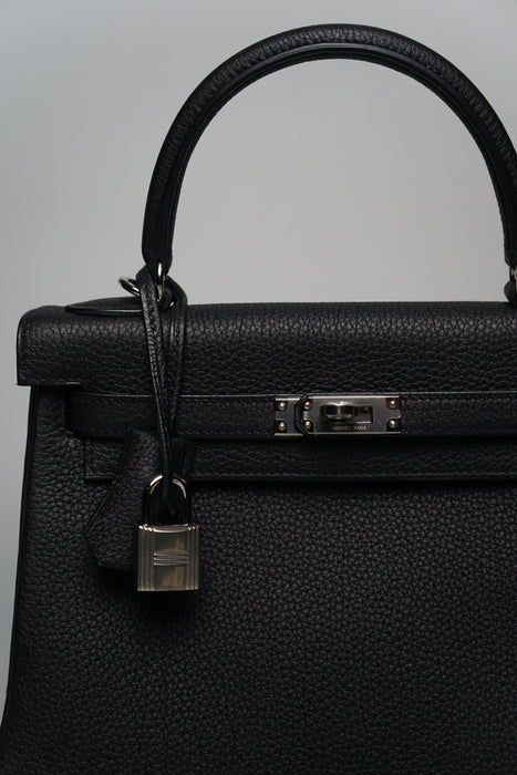 Hermes Kelly Retourne 25 in Noir Togo Phw (Brand New)