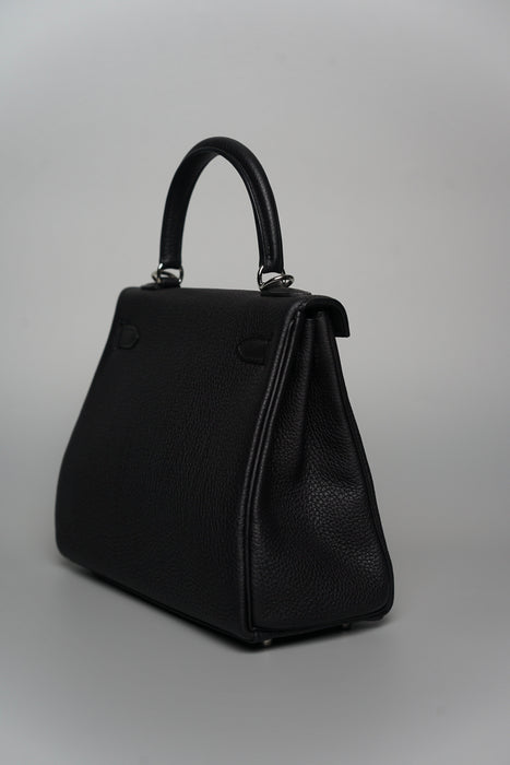 Hermes Kelly Retourne 25 in Noir Togo Phw (Brand New)
