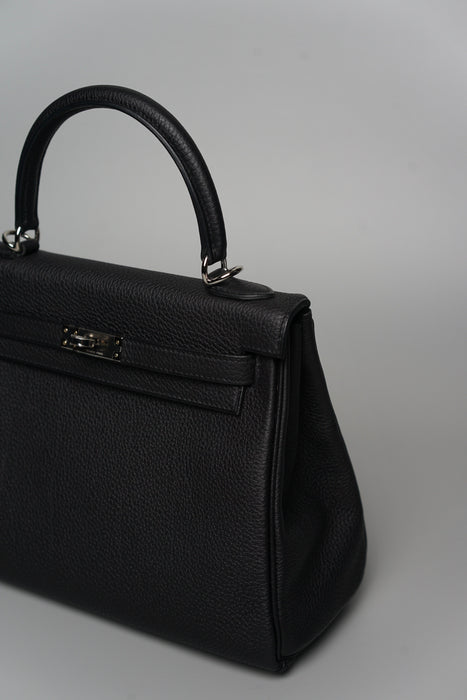 Hermes Kelly Retourne 25 in Noir Togo Phw (Brand New)
