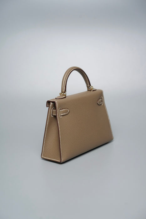 Hermes Kelly 20 in Etoupe Epsom Ghw