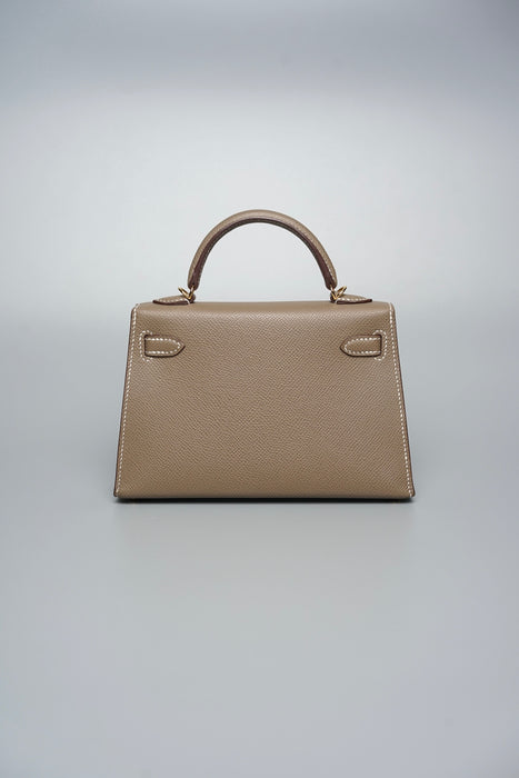 Hermes Kelly 20 in Etoupe Epsom Ghw