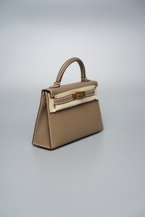 Hermes Kelly 20 in Etoupe Epsom Ghw