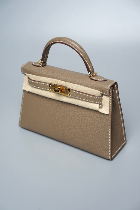 Hermes Kelly 20 in Etoupe Epsom Ghw