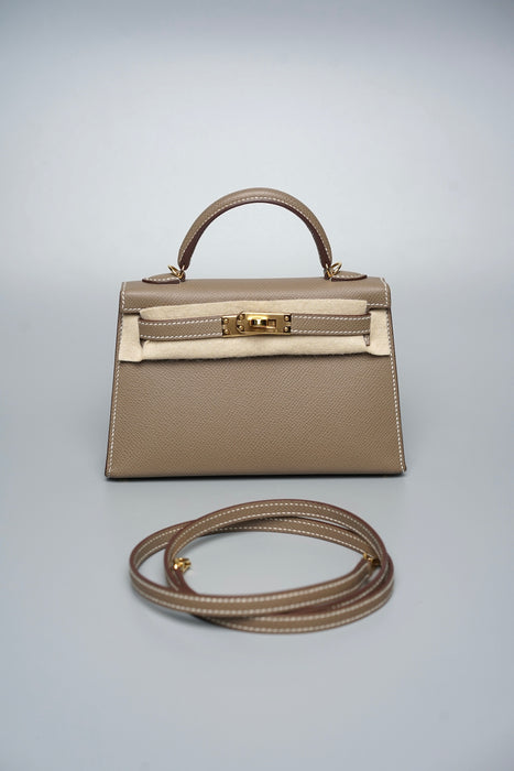 Hermes Kelly 20 in Etoupe Epsom Ghw