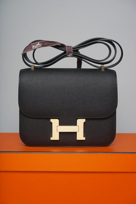 Hermes Constance 18 in Noir Epsom Bghw (Brand New)