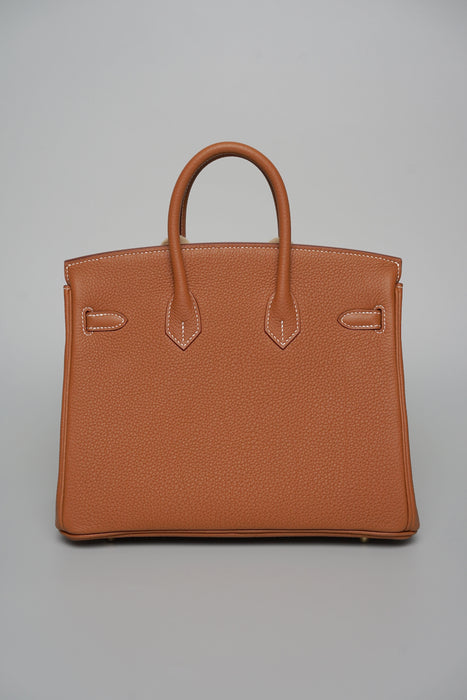 Hermes Birkin 25 in Gold Togo Ghw (Brand New)
