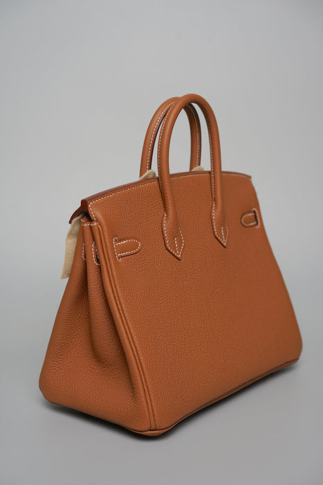 Hermes Birkin 25 in Gold Togo Ghw (Brand New)