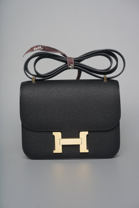 Hermes Constance 18 in Noir Epsom Bghw (Brand New)