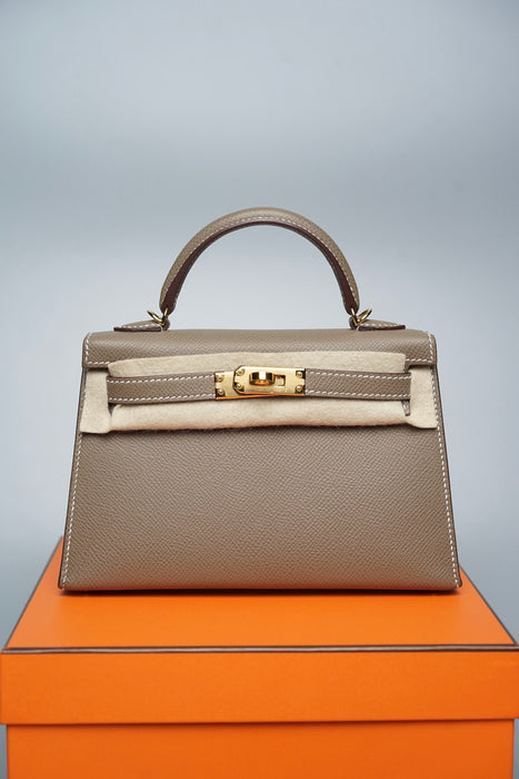 Hermes Kelly 20 in Etoupe Epsom Ghw