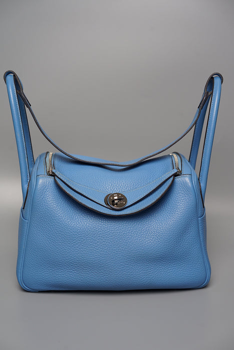 Hermes Lindy 26 in Blue Paradis Phw