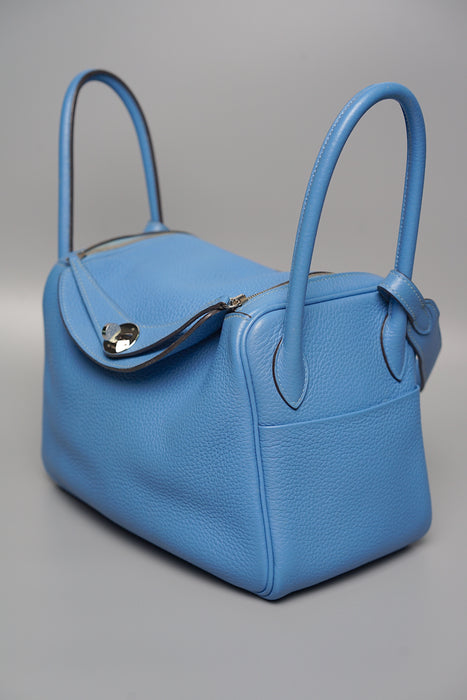 Hermes Lindy 26 in Blue Paradis Phw