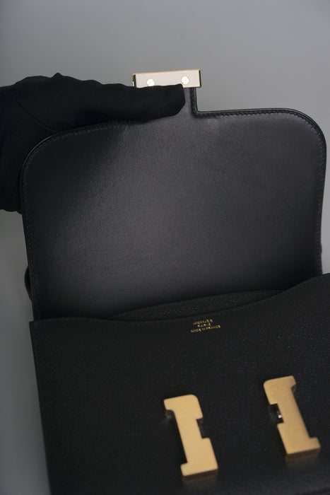 Hermes Constance 18 in Noir Epsom Bghw (Brand New)