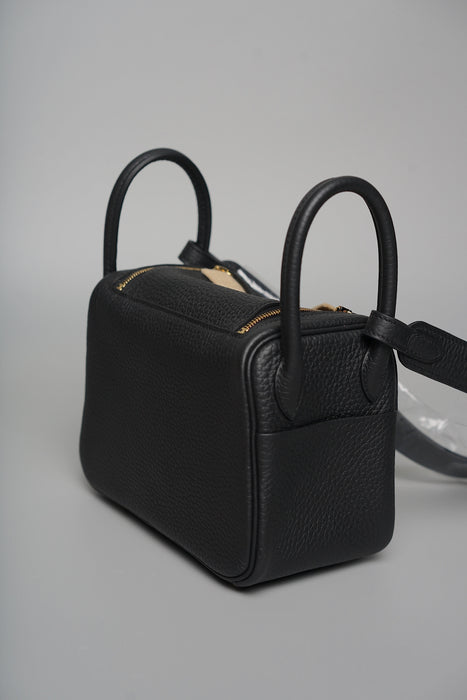 Hermes Mini Lindy II in Noir Ghw (Brand New)