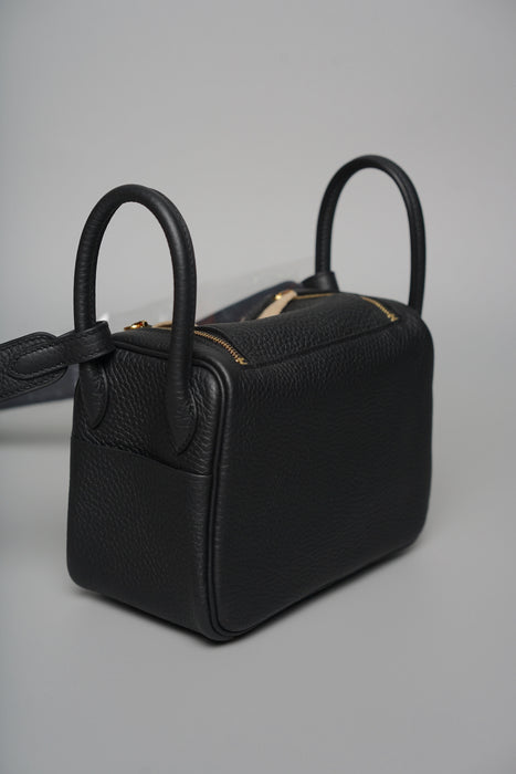 Hermes Mini Lindy II in Noir Ghw (Brand New)