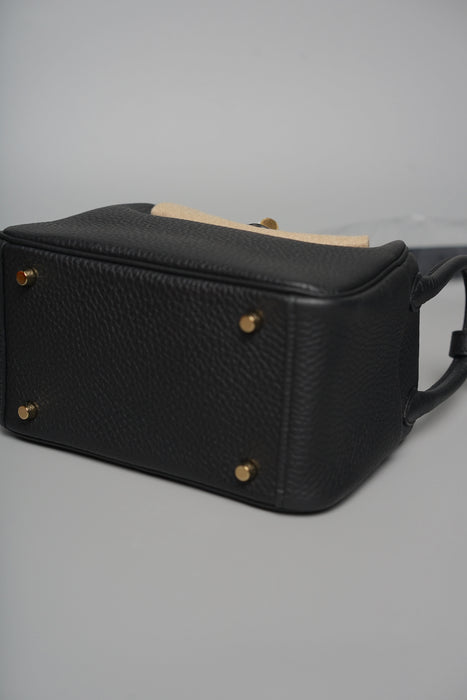 Hermes Mini Lindy II in Noir Ghw (Brand New)
