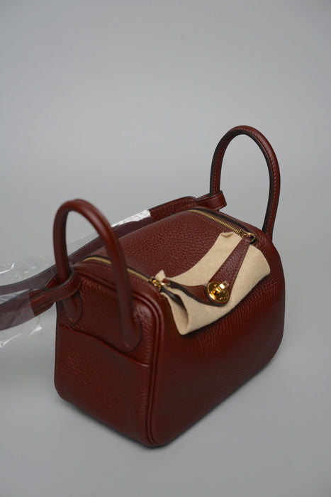 Hermes Mini Lindy II in Terre Ghw (Brand New)